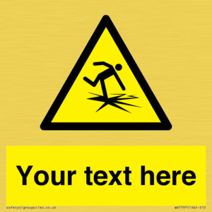 Custom warning thin ice